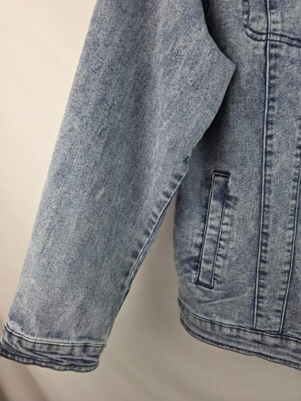 DG2 Diane Gilman Jean Jacket Women's Size 1X Blue Denim Jean Coat Jacket Top